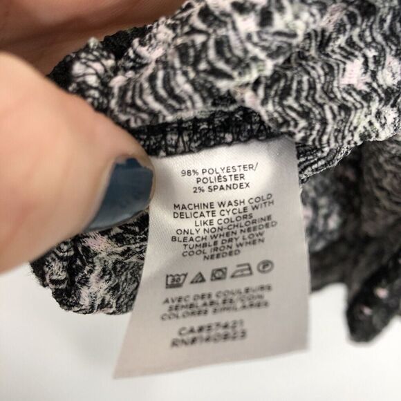 Loft Top Puff Sleeve Textured Floral Dark Cottagecore Nature Feminine Womens SP - Picture 7 of 10